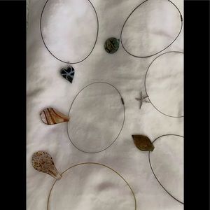 Cute minimalist necklace with glass pendant